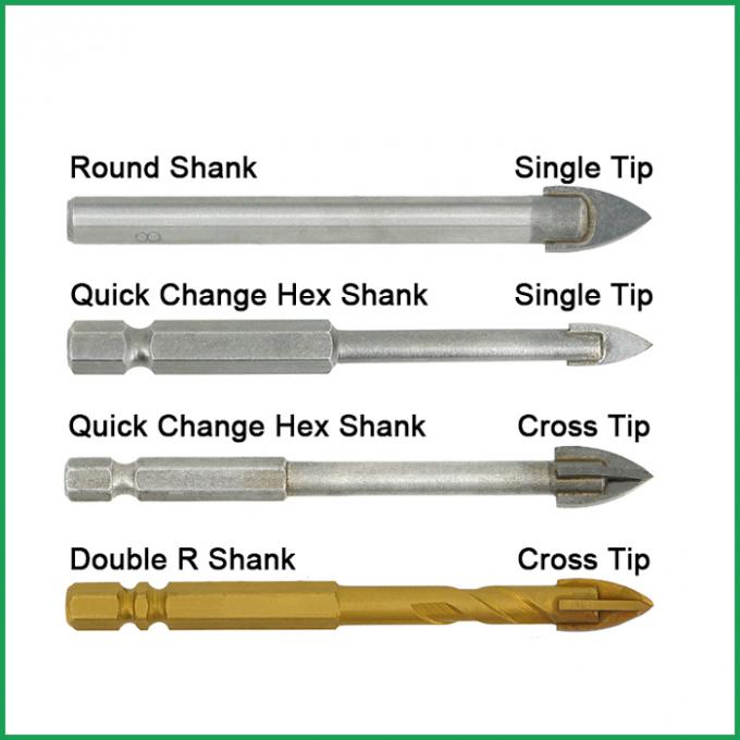 Single Carbide Drill Bits Chrome Plated Round Shank With ISO 9000 Approval