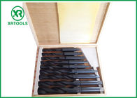 Roll Forged / Milled HSS Taper Shank Drill Bit Set With Wooden Box DIN 345