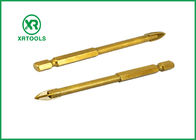 Titanium Coated Glass Metric Masonry Drill Bits Gold Color Welded Process
