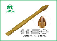 Double R Hex Shank Drill Bits , 3 Flat 16mm Masonry Drill Bit With Flute