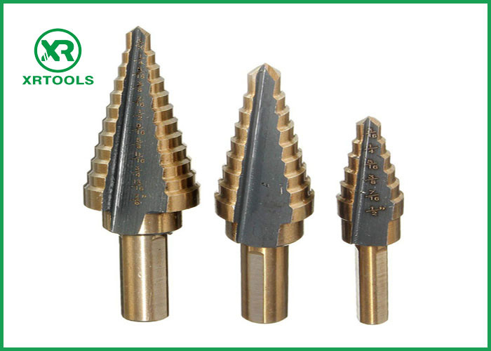 Straight Flute HSS Step Drill Bit , 2 Inch Step Drill Bit For Multiple Hole